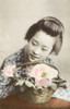 Japan - Geisha Girl With A Basket Of Flowers Poster Print By Mary Evans / Grenville Collins Postcard Collection - Item # VARMEL10425656