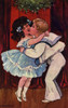 Kissing Under The Mistletoe Poster Print By Mary Evans / Peter & Dawn Cope Collection - Item # VARMEL10573144