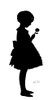 Silhouette Of Girl With Flower Poster Print By ®H L Oakley / Mary Evans - Item # VARMEL10645010
