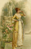 Girl In Romantic Mood With Rose Poster Print By Mary Evans Picture Library/Peter & Dawn Cope Collection - Item # VARMEL11045322
