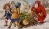 Children Meeting Santa Claus Poster Print By Mary Evans Picture Library/Peter & Dawn Cope Collection - Item # VARMEL10508457