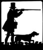 Silhouette Of Man And Dog Out Hunting Poster Print By ®H L Oakley / Mary Evans - Item # VARMEL10644971