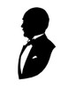 Silhouette Portrait Of A Man In Evening Dress Poster Print By ®H L Oakley / Mary Evans - Item # VARMEL10645059