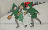 Christmas Children Skating By Florence Hardy Poster Print By Mary Evans/Peter & Dawn Cope Collection - Item # VARMEL10240235
