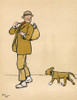 Mongrel Puppy Follows A Working Man Poster Print By Mary Evans Picture Library - Item # VARMEL10956532