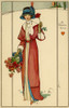 Elegant Lady Valentine Card Poster Print By Mary Evans Picture Library/Peter & Dawn Cope Collection - Item # VARMEL10554452