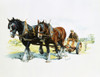 A Team Of Working Horses At Work Poster Print By Malcolm Greensmith ® Adrian Bradbury/Mary Evans - Item # VARMEL10271215
