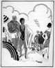 Sketch Of Fashionable Beach  1920S Poster Print By Mary Evans / Jazz Age Club Collection - Item # VARMEL10509148