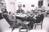 President Gerald Ford Meets With Vp Nelson Rockefeller In The Oval Office. Both Men Came To Their Offices Through Appointment And Congressional Ratification According To The 25Th Amendment. March 12 1975. History - Item # VAREVCHISL030EC042