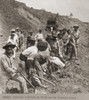 Panamanian Laborers At Work With Shovels During Panama Canal Construction. 1909. History - Item # VAREVCHISL022EC033