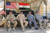 U.S. Army Brig. Gen. Robert Brown Right Of Multi-National Division Watches An Exhibition Soccer Game With Iraqi Military Leaders During Iraqi Security Forces Training. Oct. 6 2009. History - Item # VAREVCHISL025EC031