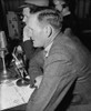 Retired Baseball Star Walter Johnson Calling The Play By Play At Washington'S Cbs Station History - Item # VAREVCHISL041EC269