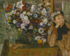 A Woman Seated Beside A Vase Of Flowers Fine Art - Item # VAREVCHISL044EC680