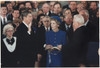 President Reagan Was Sworn In On Inaugural Day Inside The U.S. Capitol Because Of Dangerously Cold Weather. Chief Justice Warren Berger Leads The Ceremony As Nancy Reagan Holds The Bible. Jan. 21 1985. History - Item # VAREVCHISL023EC115