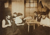 Garment Workers Sewing By Hand In A Small New York City Sweatshop In1908. Photo By Lewis Hine. History - Item # VAREVCHISL021EC136