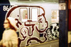1970S America. Graffiti On A Subway Car At Times Square Subway Station. Manhattan History - Item # VAREVCHCDARNAEC021