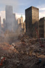 View Of Ground Zero From The Northwest After The 9-11 Terrorist Attacks. In The Left Foreground Are The Ruins Of The North Tower History - Item # VAREVCHISL040EC104