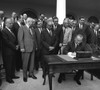 Lbj'S Great Society Programs. President Lyndon Johnson Signing Of Bill Establishing The A New Cabinet Level Department Of Housing And Urban Development. Sept. 9 History - Item # VAREVCHISL033EC167