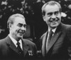 Nixon Presidency. Soviet Premier Leonid Brezhnev With Us President Richard Nixon During A Meeting At The White House History - Item # VAREVCPBDRINIEC140