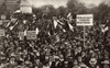 Germans In Berlin Protest Against The Terms Of The Treaty Of Versailles. 1919. Placard At Right Reads History - Item # VAREVCHISL035EC008