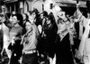 Marches-Men & Women Throw Their Arms In The Air During A March Through The Streets Of Downtown Paris For Popular Government In France. 52968. Courtesy Csu Archives  Everett Collection History - Item # VAREVCHBDMARCCS001