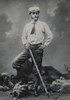 Young Theodore Roosevelt Posing As A Mountain Climber In His Late Teens Or Early Twenties. Ca. 1880S Studio Portrait. History - Item # VAREVCHISL032EC009