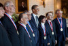 President Barack Obama Stands With 2010 National Medal Of Science Recipients. From Left History - Item # VAREVCHISL039EC654