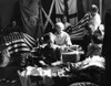 Evolution Of The American Flag As Demonstrated In Cloth By The Members Of A Florida Wpa Sewing Project. 1937. Courtesy Csu ArchivesEverett Collection History - Item # VAREVCSBDAMFLCS001