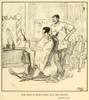 The King Is Dead-Long Live The Queen. Young Woman Having Her Hair Cut Short In A Barber Shop. Feb. 8 History - Item # VAREVCHISL041EC199