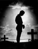 Coast Guardsman Stands At A U.S. Serviceman'S Grave In The Pacific. 1944 During World War 2. History - Item # VAREVCHISL036EC966