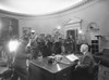 President Harry Truman Before A Radio And Television Address On Disarmament. Nov. 7 History - Item # VAREVCHISL038EC883