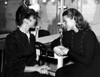 1944 Former Best Actress Winner Jennifer Jones [Song Of Bernadette] Congratulates New Winner Ingrid Bergman [Gaslight] History - Item # VAREVCSBDOSPIEC024