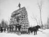 Big Load Of Logs On A Horse Drawn Sled In Michigan History - Item # VAREVCHISL021EC279