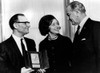 Dr. Jesse E. Edwards Presents Stroke Survivor Patricia Neal With The Ama'S Heart Of The Year Award As President Lyndon B. Johnson Looks On History - Item # VAREVCPBDPANEEC063