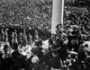 President Warren Harding Waving To Crowd From Inaugural Stand On East Portico Of U.S. Capitol. Washington History - Item # VAREVCHISL040EC693