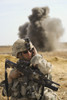 U.S. Army Soldier With Covers His Ear As A Controlled Detonation Destroys An Improvised Explosive Device In Badula Qulp Afghanistan On Feb. 23 2010. History - Item # VAREVCHISL024EC148