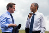 President Barack Obama And Prime Minister David Cameron At The G8 Summit. Lough Erne Resort In Enniskillen History - Item # VAREVCHISL039EC742