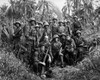 U.S. Marine Raiders In Front Of A Dugout On Cape Torokina On Bougainville History - Item # VAREVCHISL036EC529