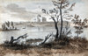 Washington D.C. West View Of The Capitol. Watercolor By Augustus Kollner. 1839 History - Item # VAREVCHISL014EC295