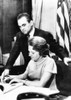 Governor Lurlee' And 'Governor George' Pose At The Executive Desk In The Alabama State Capitol. Lurleen Wallace History - Item # VAREVCCSUA000CS260