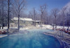 Maryland Presidential Retreat. Camp David Lodge And Swimming Pool In The Winter. Ca. 1969-74. History - Item # VAREVCHISL032EC152