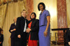 Hillary Clinton And Michelle Obama With International Women Of Courage Award Honoree Jansila Majeed Of Sri Lanka For Her Work To Unite The Muslim And Tamil Communities In Her War Torn Country. March 10 2010. History ( x - Item # VAREVCHISL027EC086