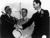 President Franklin Roosevelt Shaking Hands With Newly Elected Congressman Lyndon Johnson. Texas Governor James Allred Looks On During Fdr'S Trip To Galveston On May 12 History - Item # VAREVCHISL033EC415