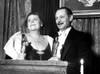 Marie Dressler And Lionel Barrymore Accepting Their Best Actress And Best Actor Oscars For Min And Bill And A Free Soul History - Item # VAREVCSBDOSPIEC004