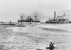 Uss Maine Entering Havana Harbor In January 1898. She Was Sent To Protect U.S. Interests During The Cuban Revolt Against Spain. At Right Is The Old Morro Castle Fortress History - Item # VAREVCHISL045EC418