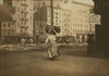 Italian Woman Carrying Heavy Bundle Of Clothing On Her Head Near Astor Place History - Item # VAREVCHISL017EC059
