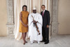 President And Michelle Obama Pose With Gambian President Jammeh During A Reception At The Metropolitan Museum. Sept. 23 2009. Jammeh Has Controversial Positions On Gay Rights And Aids Treatment. History - Item # VAREVCHISL026EC292