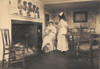 Recreation Of A Gentile Colonial American House With Two Women In Colonial Costume. 1913 Photo By Wallace Nutting. History - Item # VAREVCHISL020EC047