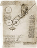 Page From The Notebooks Of Leonardo Da Vinci Showing Geared Device Assembled. Ca. 1500. History - Item # VAREVCHISL007EC978
