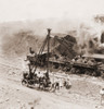 Panama Canal Construction. A Steam Shovel Loads Excavated Rocks Into Railroads Cars At Gatun Dam Site History - Item # VAREVCHISL021EC182
